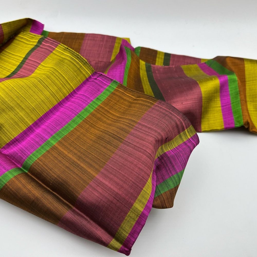 Vibrant Metropolitan Museum Silk Scarf 54 X 11 inches